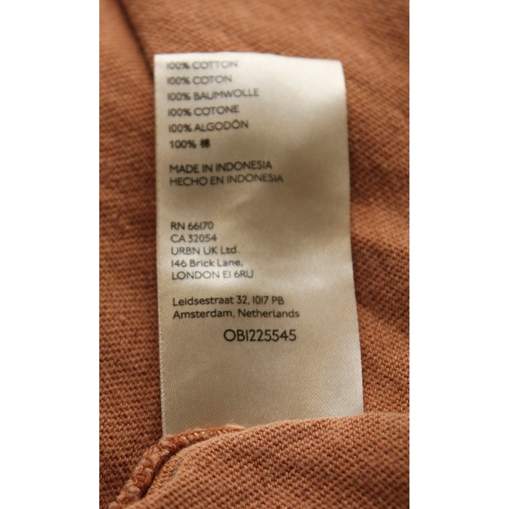 Free People We The Free Grunge Indie Sleaze Boxy Brown Cropped CC Tee Shirt XS - Picture 10 of 11